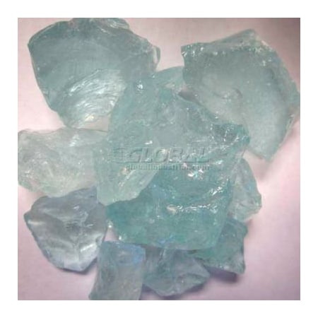 Hiland Hiland Fire Glass RGLASS-AQ 1/2" to 1" Dia. Recycled Aqua 10 Lbs RGLASS-AQ